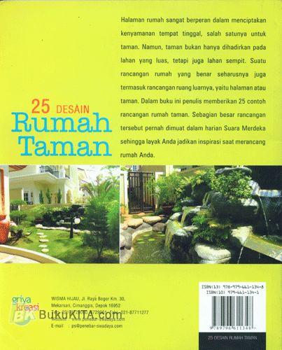 Cover Belakang Buku 25 Desain Rumah Taman
