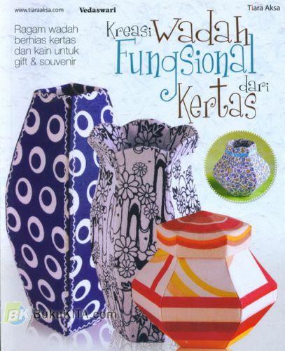 Cover Buku Kreasi Wadah Fungsional dari Kertas