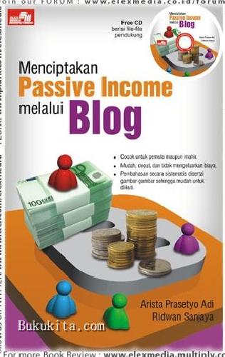Cover Buku Menciptakan Passive Income lewat Blog