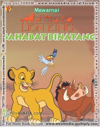 Cover Buku Mewarnai Lion King : Sahabat Binatang