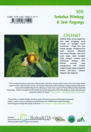 Cover Belakang Buku Seratus Tumbuhan Dilindungi di Gede Pangrango (Disc 50%)