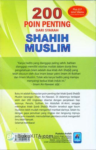 Cover Belakang Buku 200 Poin Penting Dari Syarah Shahih Muslim