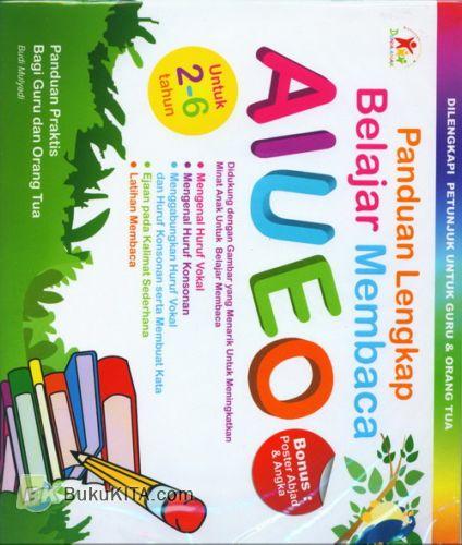 Cover Buku Panduan Lengkap Belajar Membaca AIUEO (untuk 2-6 tahun)