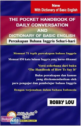 Cover Buku The Pocket Handbook of Daily Conversation And Dictionary of Basic English