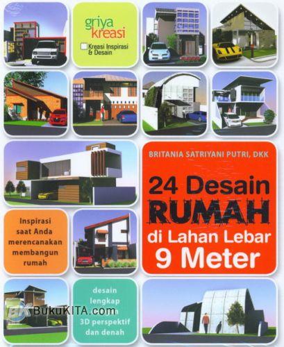 Cover Buku 24 Desain Rumah di Lahan Lebar 9 Meter