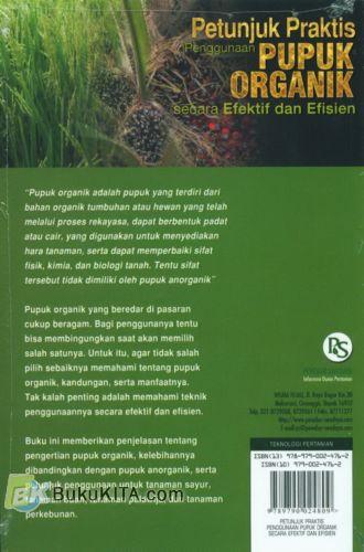 Cover Belakang Buku Petunjuk Praktis Penggunaan Pupuk Organik secara Efektif dan Efisien