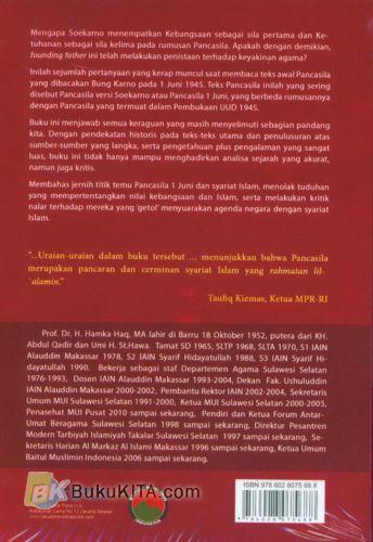 Cover Belakang Buku Pancasila 1 Juni & Syariat Islam