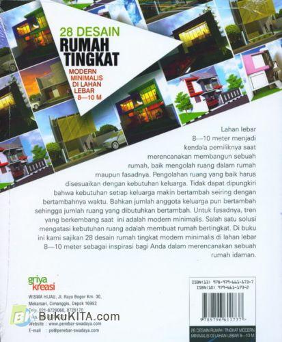 Cover Belakang Buku 28 Desain Rumah Tingkat Modern Minimalis Di Lahan Lebar 8-10 M