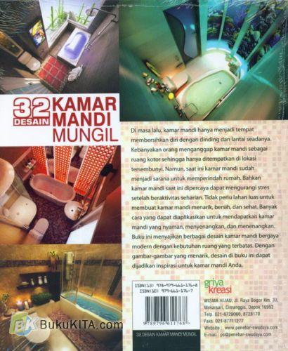 Cover Belakang Buku 32 DESAIN KAMAR MANDI MUNGIL