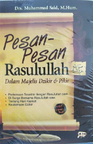 Cover Buku Pesan-Pesan Rasulullah Dalam Majelis Dzikir & Pikir