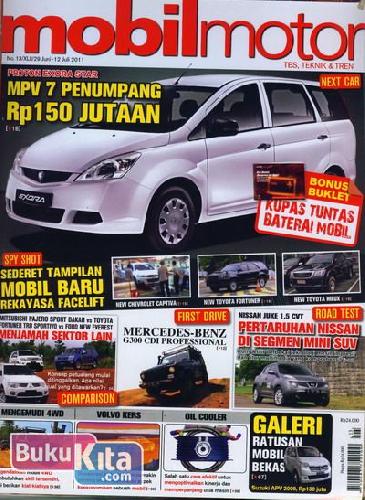 Cover Buku Majalah Mobil Motor No. 13/XLI/ 29 Juni - 12 Juli 2011