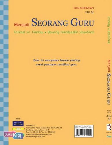Cover Belakang Buku Menjadi Seorang Guru edisi 8 jilid 2