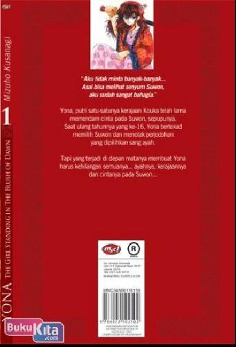 Cover Belakang Buku Yona, The Girl Standing in the Blush of Dawn 1