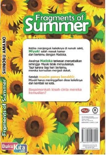 Cover Belakang Buku Fragments of Summer