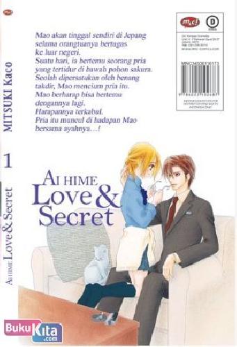 Cover Belakang Buku Ai Hime - Love and Secret 1