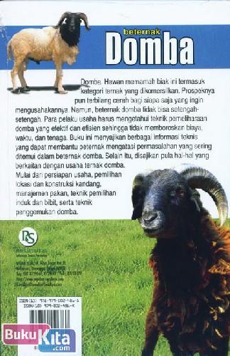 Cover Belakang Buku Beternak Domba