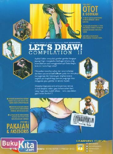 Cover Belakang Buku How To Draw & Create Manga For Beginners : Let's Draw! Compilation II (Volume 3 Otot & Gerakan, Volume 4 Pakaian & Aksesoris)