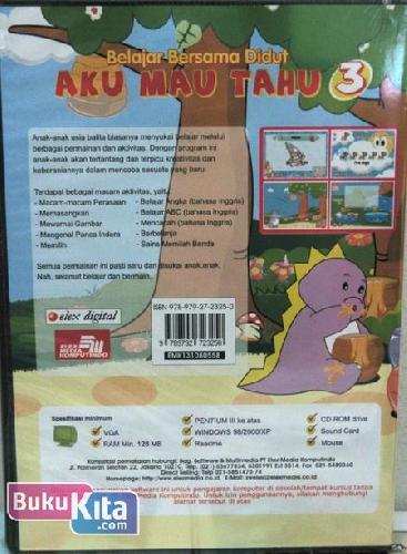 Cover Belakang Buku CD Didut : Aku Mau Tahu 3 (New Pack)