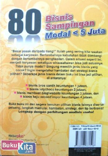Cover Belakang Buku 80 Bisnis Sampingan Modal < 5 Juta (2011)
