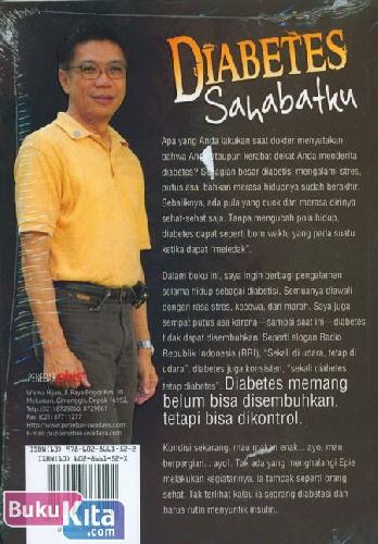 Cover Belakang Buku Diabetes Sahabatku (Kisah Nyata: Lebih dari 28 th hidup bersama diabetes)