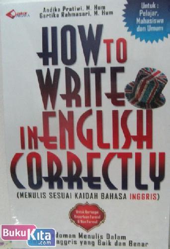 Cover Buku How To Write In English Correctly
