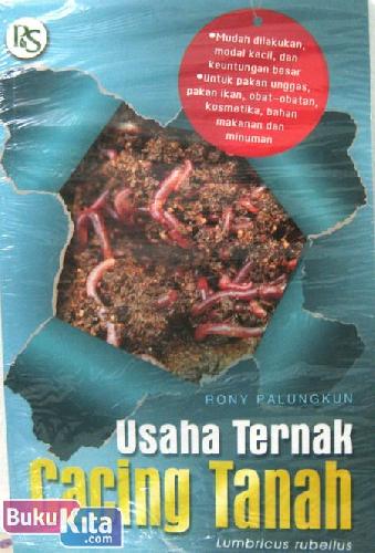 Cover Buku Usaha Ternak Cacing Tanah - Lumbricus rubellus