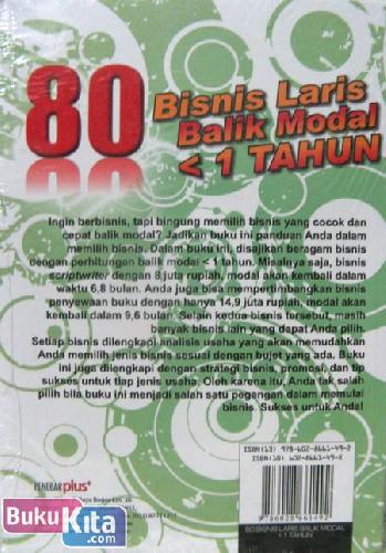 Cover Belakang Buku 80 Bisnis Laris Balik Modal < 1 Tahun (2011)