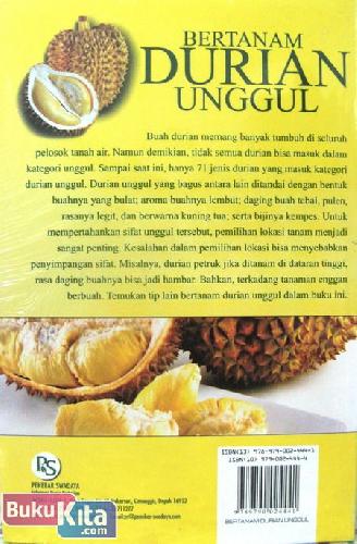 Cover Belakang Buku Bertanam Durian Unggul