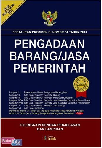 Cover Buku Pengadaan Barang/Jasa Pemerintah (Edisi Perubahan 2011)