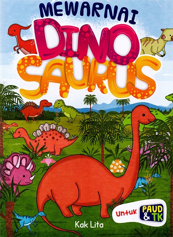 Cover Belakang Buku Mewarnai Dinosaurus