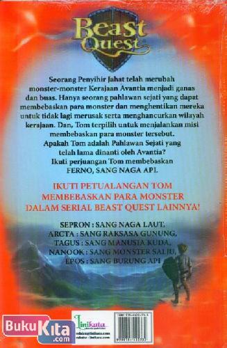 Cover Belakang Buku Beast Quest : FERNO Sang Naga Api