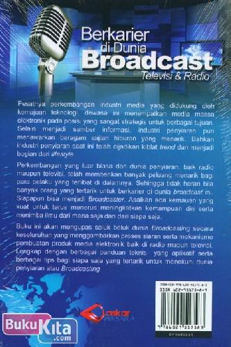 Cover Belakang Buku Berkarier di Dunia Broadcast Televisi & Radio - Panduan Wsjib Bagi Broadcaster