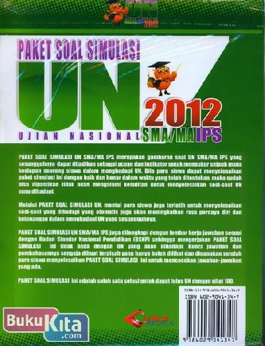 Cover Belakang Buku Paket Soal Simulasi UN SMA/MA IPS 2012