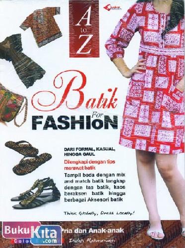 Cover Buku A to Z Batik For Fashion