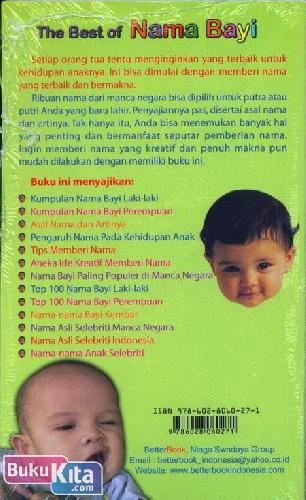 Cover Belakang Buku The Best of Nama Bayi