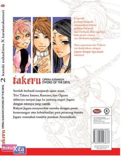 Cover Belakang Buku Takeru : Opera Susanoh Sword of the Devil 2