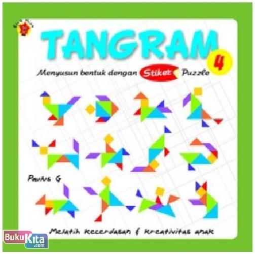 Cover Buku Stiker Puzzle : Tangram 4