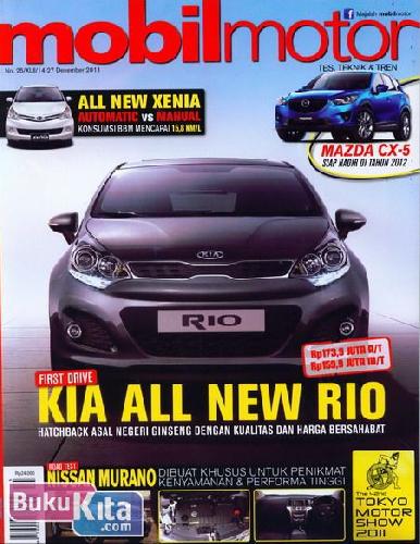Cover Buku Majalah Mobil Motor No. 25/XLI/ 14 - 27 Desember 2011