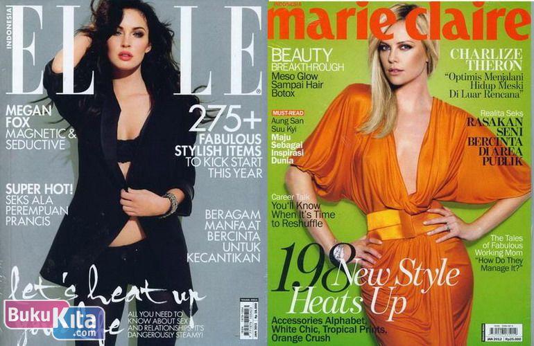 Cover Buku Majalah Elle - Marie Claire Edisi Bundling Januari 2012