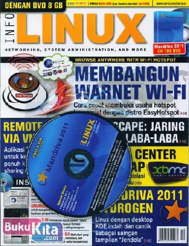 Cover Buku Majalah Info Linux dengan DVD 8 GB #01 - 2012
