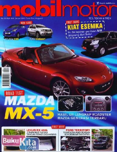 Cover Buku Majalah Mobil Motor No. 01| 18 - 31 Januari 2012