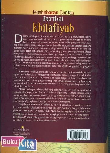 Cover Belakang Buku Pembabasan Tuntas Perihal Khilafiyah