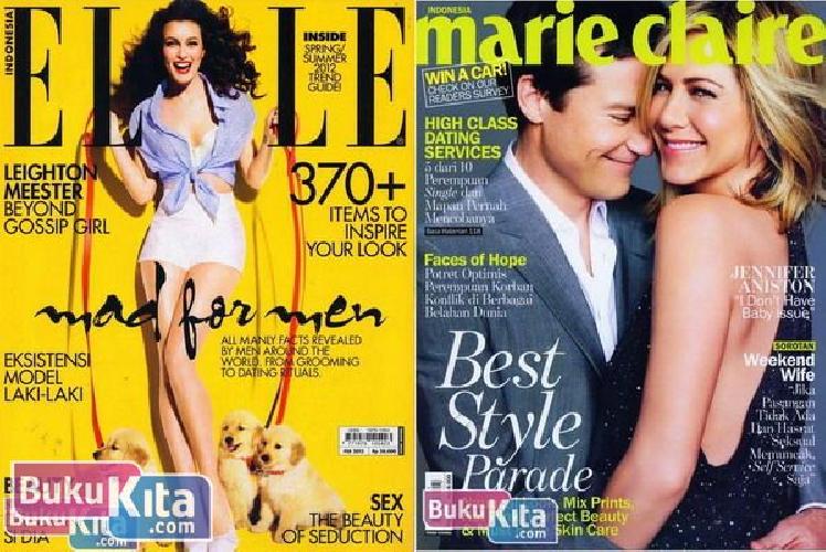 Cover Buku Majalah Elle - Marie Claire Edisi Bundling Februari 2012