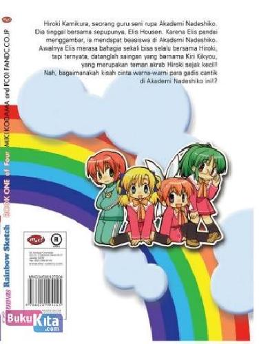 Cover Belakang Buku Canvas - Rainbow Sketch 1