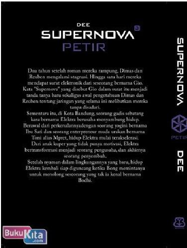 Cover Belakang Buku Supernova #3 Petir