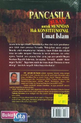 Cover Belakang Buku Pancasila [BUKAN] untuk Menindas Hak Konstitusional Umat Islam