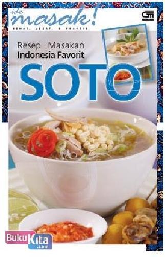 Cover Buku Resep Masakan Indonesia Favorit : Soto