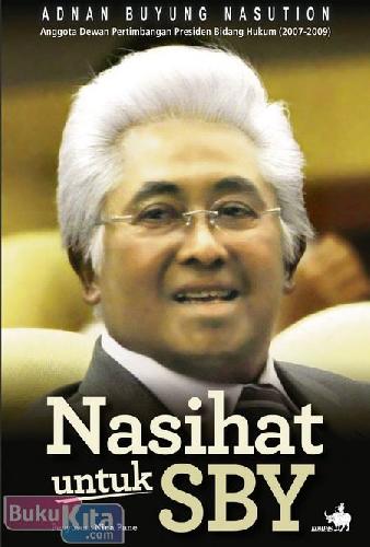 Cover Buku Nasihat untuk SBY