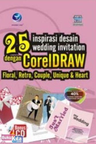 Cover Buku 25 Inspirasi Desain Wedding Invitation dengan CorelDraw