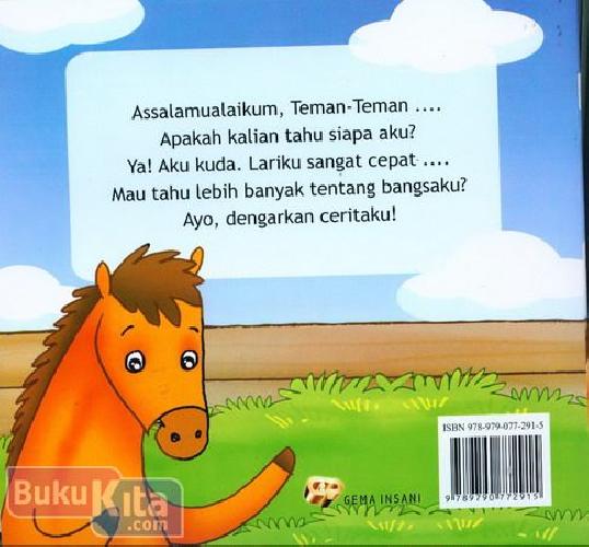Cover Belakang Buku Seri Mengenal Hewan : Cerita Si Kuda